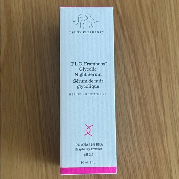 Drunk Elephant TLC Framboos Glycolic Serum 1oz NIB - Picture 3 of 7